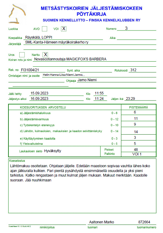 MAGICFOXS BARBERA 2N