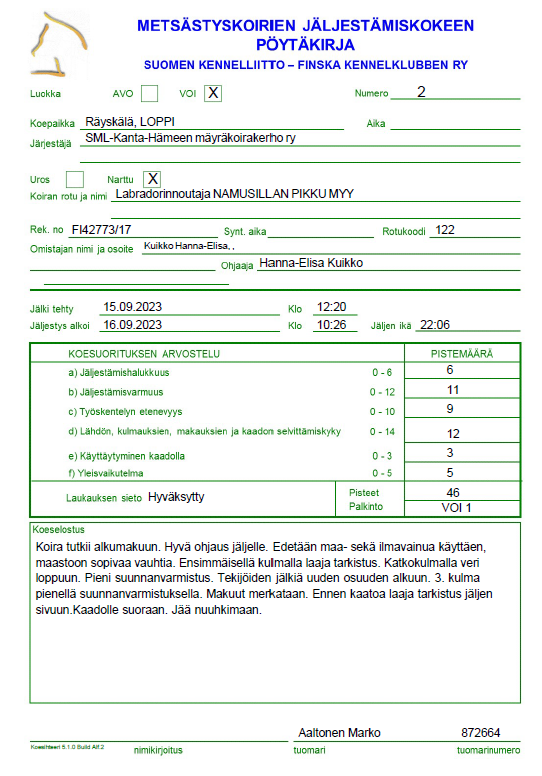 NAMUSILLAN PIKKU MYY 4N